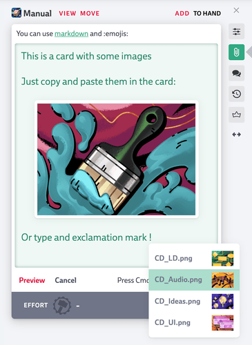 showing images in the editor