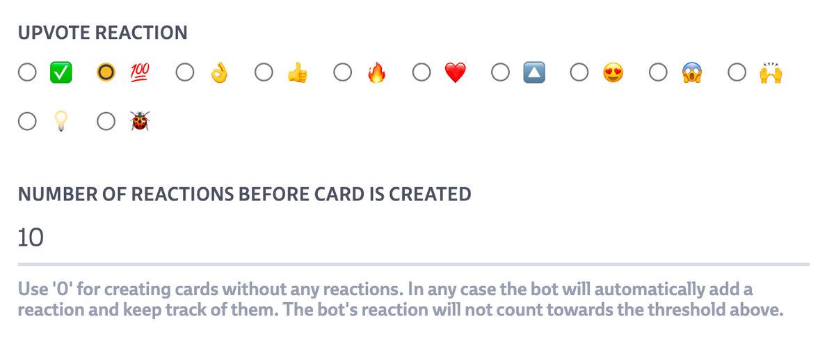 Set Reaction Threshold in the UI