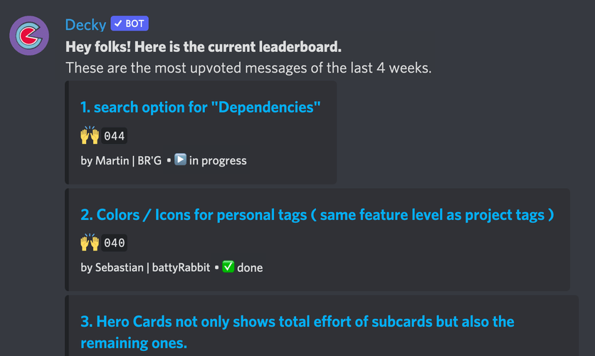 Discord in Project Week