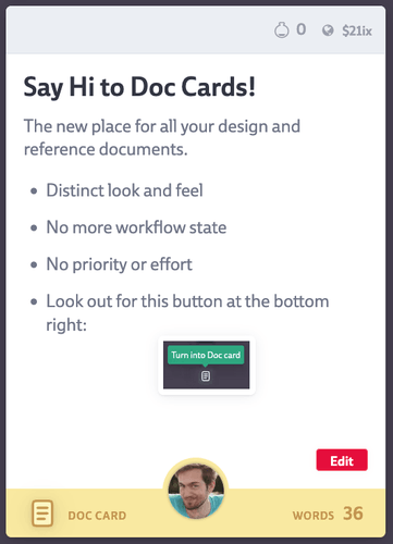 This is how a Doc Card looks like