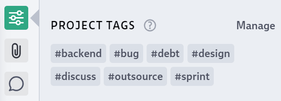 Tag picker in sidebar