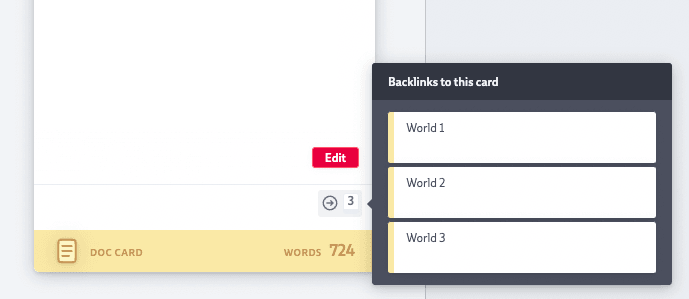 An example of a Doc Card including backlinks
