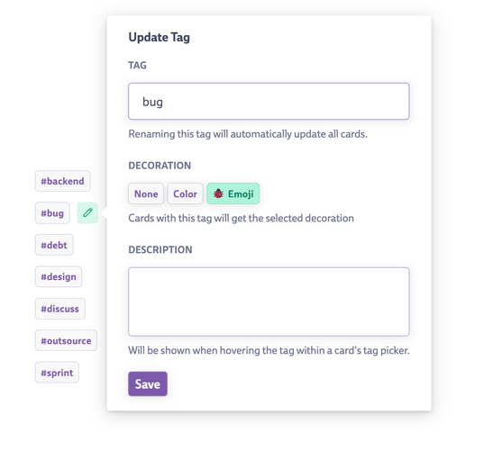 Manage Project Tags